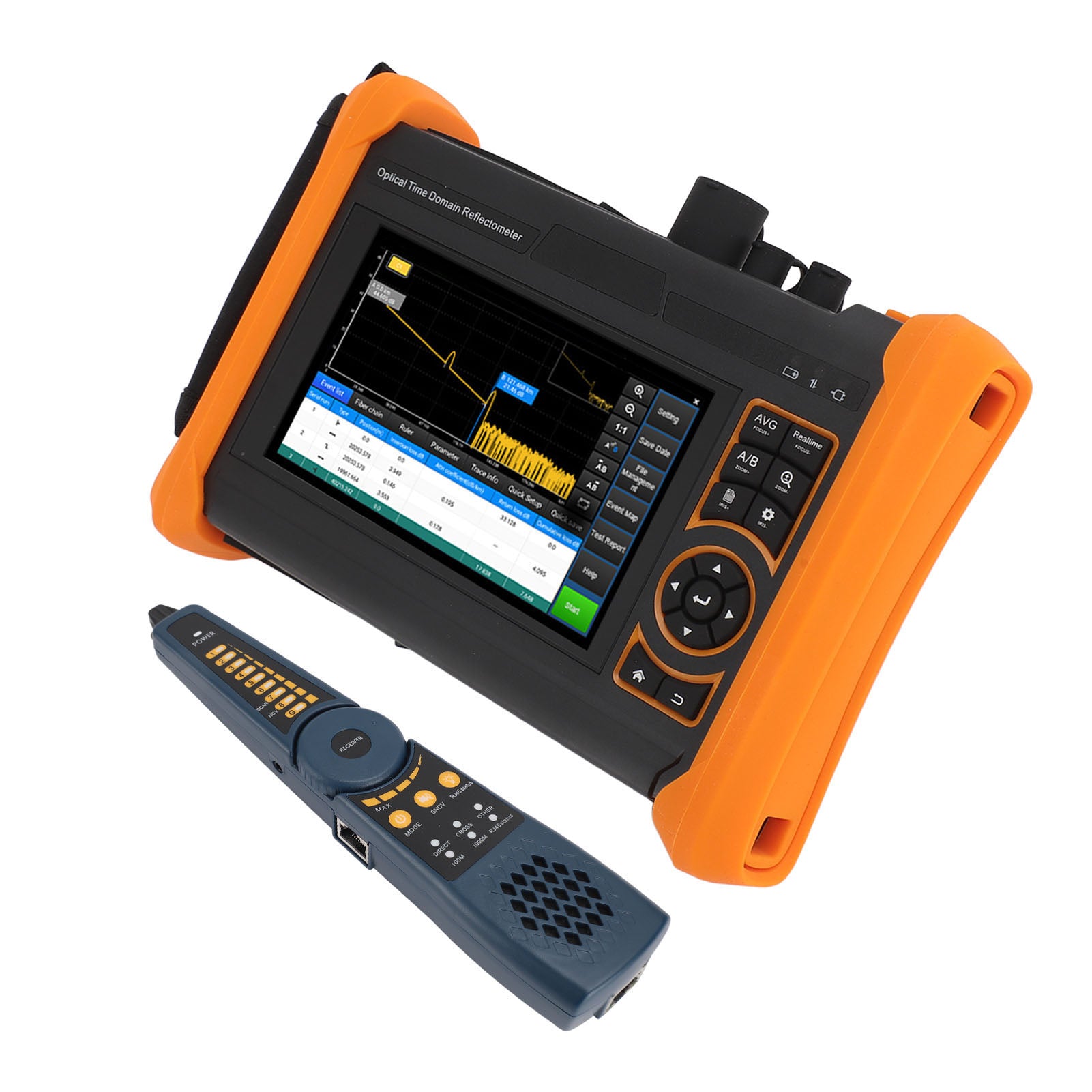 Camera Tester 1610nm Multifunctional Portable OTDR for 8MP AHD TVI CVI UTP Cable 100‑240V UK Plug