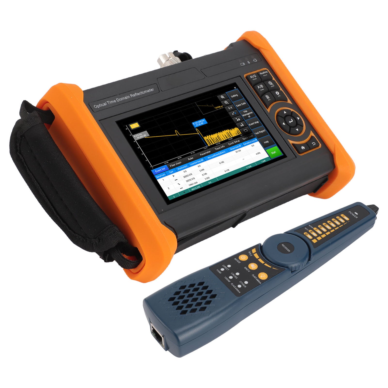 Camera Tester 1610nm Multifunctional Portable OTDR for 8MP AHD TVI CVI UTP Cable 100‑240V UK Plug