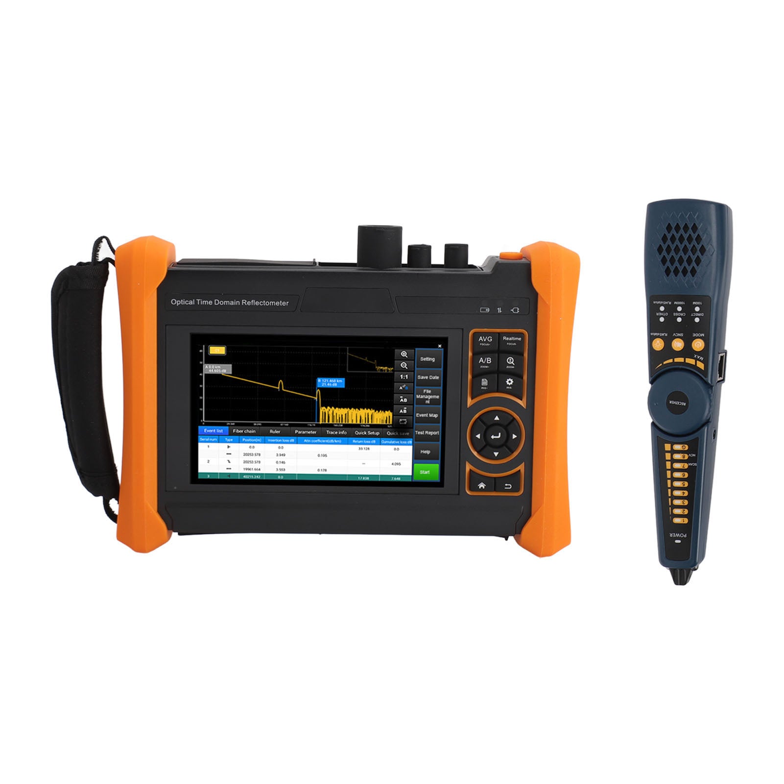 Camera Tester 1610nm Multifunctional Portable OTDR for 8MP AHD TVI CVI UTP Cable 100‑240V UK Plug