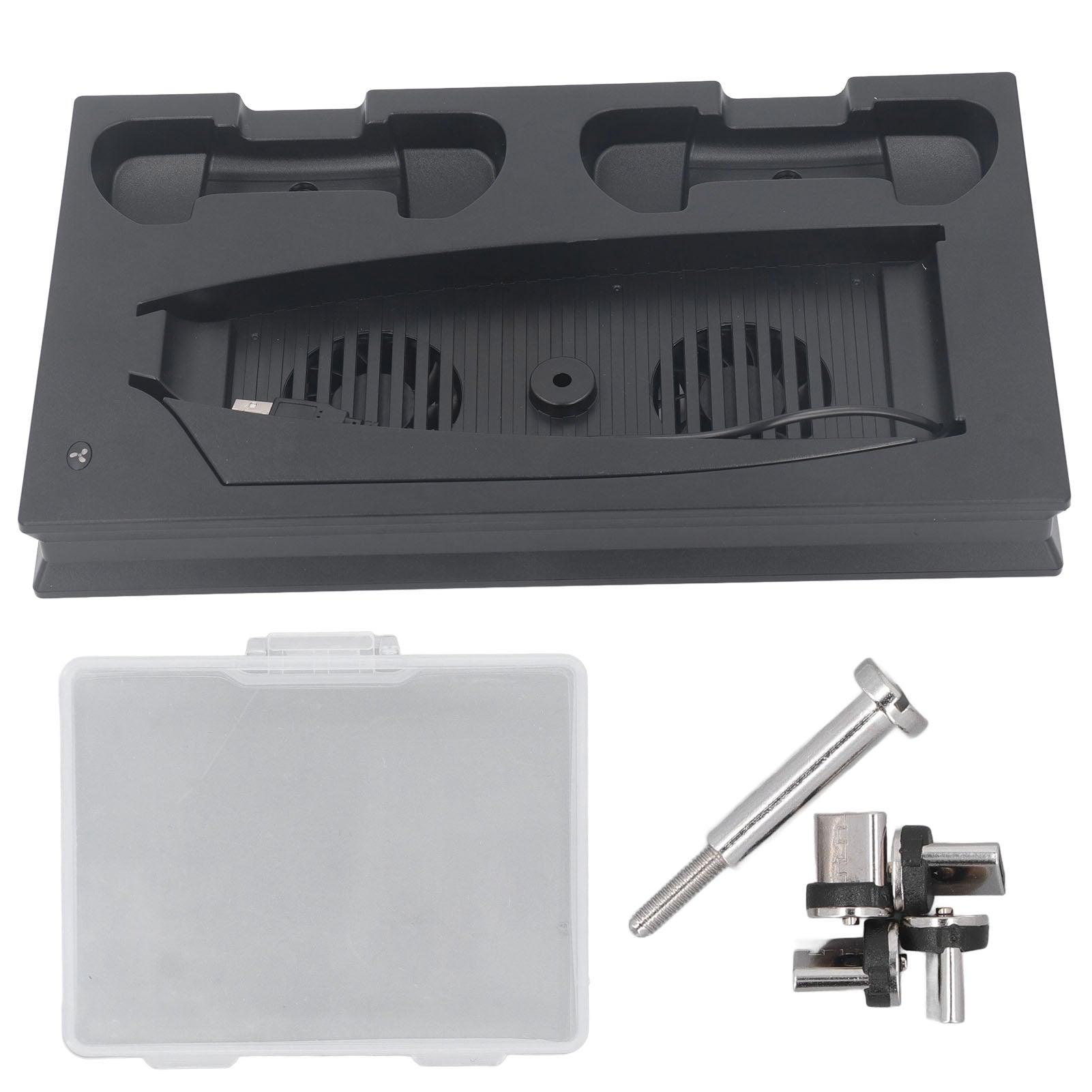 Game Console Cooling Fan Station Heat Dissipation Controller Charging Station with Magnetic Heads Black