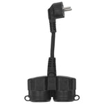 Double Plug Wall Socket  2 Way AC Distribution Splitter 5cmx1.5mm² Short Cable IP44 Waterproof  16A