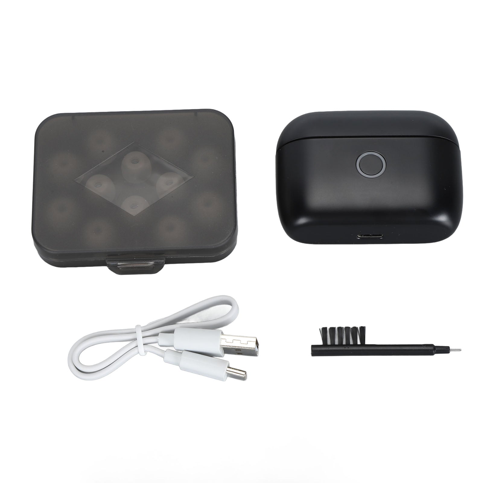 Bluetooth Earbuds Sound Amplifier Rechargeable 2 Use Aid Hearing Tool Headphones Black