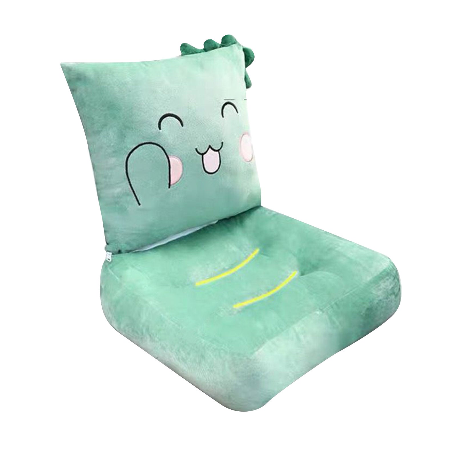 Integrated Lumbar Support Seat Cushion Super Soft High Comfort Lumbar Pillow Cushion Back Support Seat Cushion Green