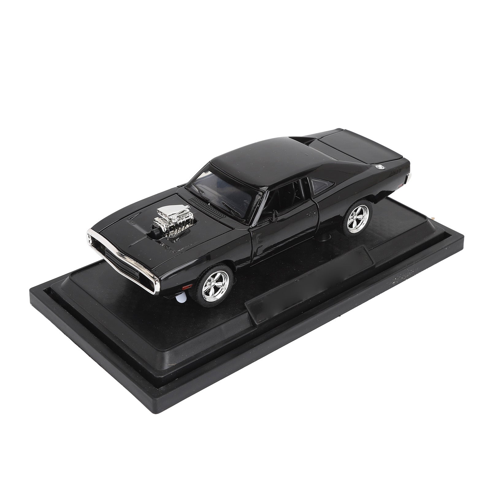 Electric Car Model Toy Openable Trunk High Simulation Alloy Vehicle Toy for Kids Black