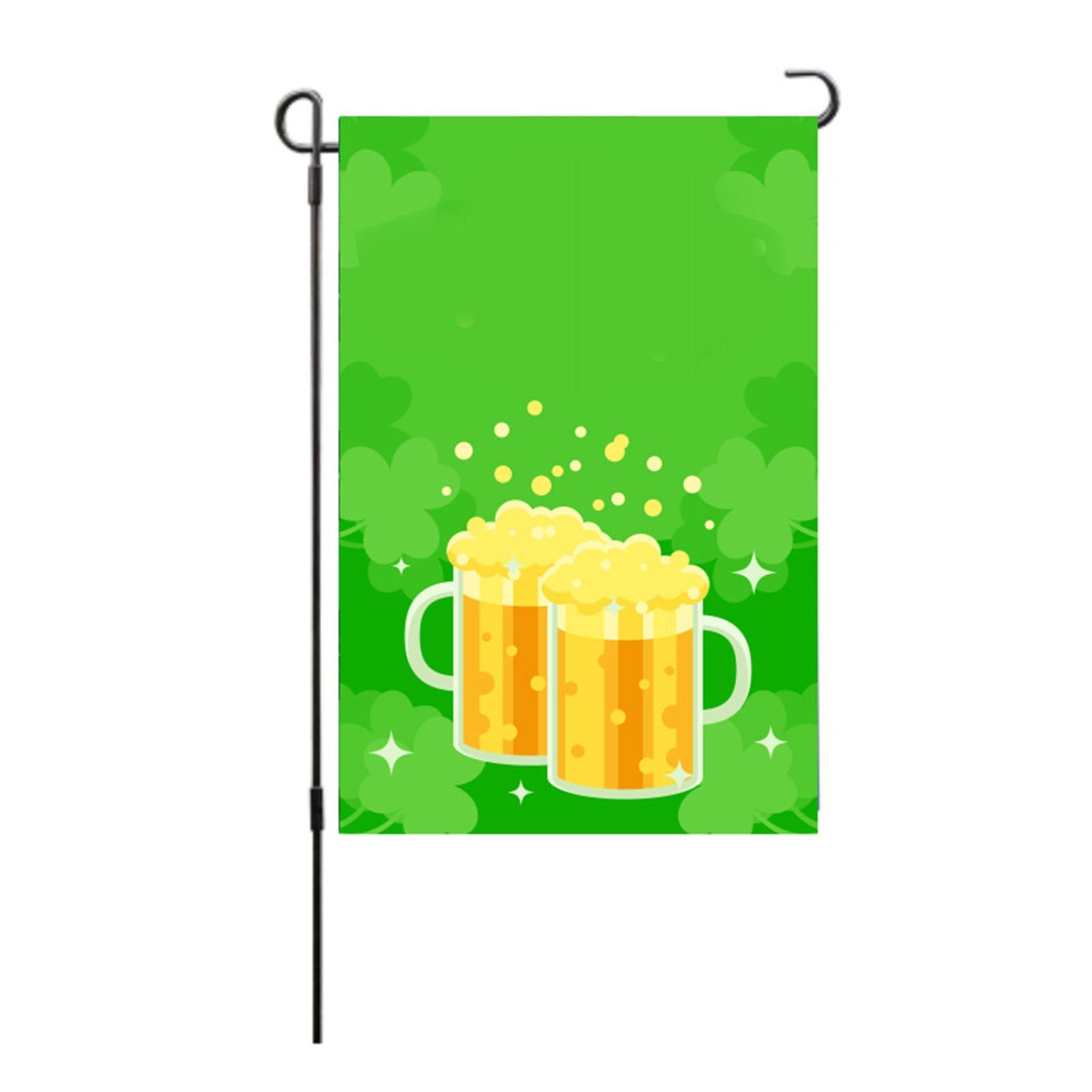 St Patricks Day Flag Double Sided Weatherproof Machine Washable Irish Decorative Flag for Garden Lawn Courtyard Party S20