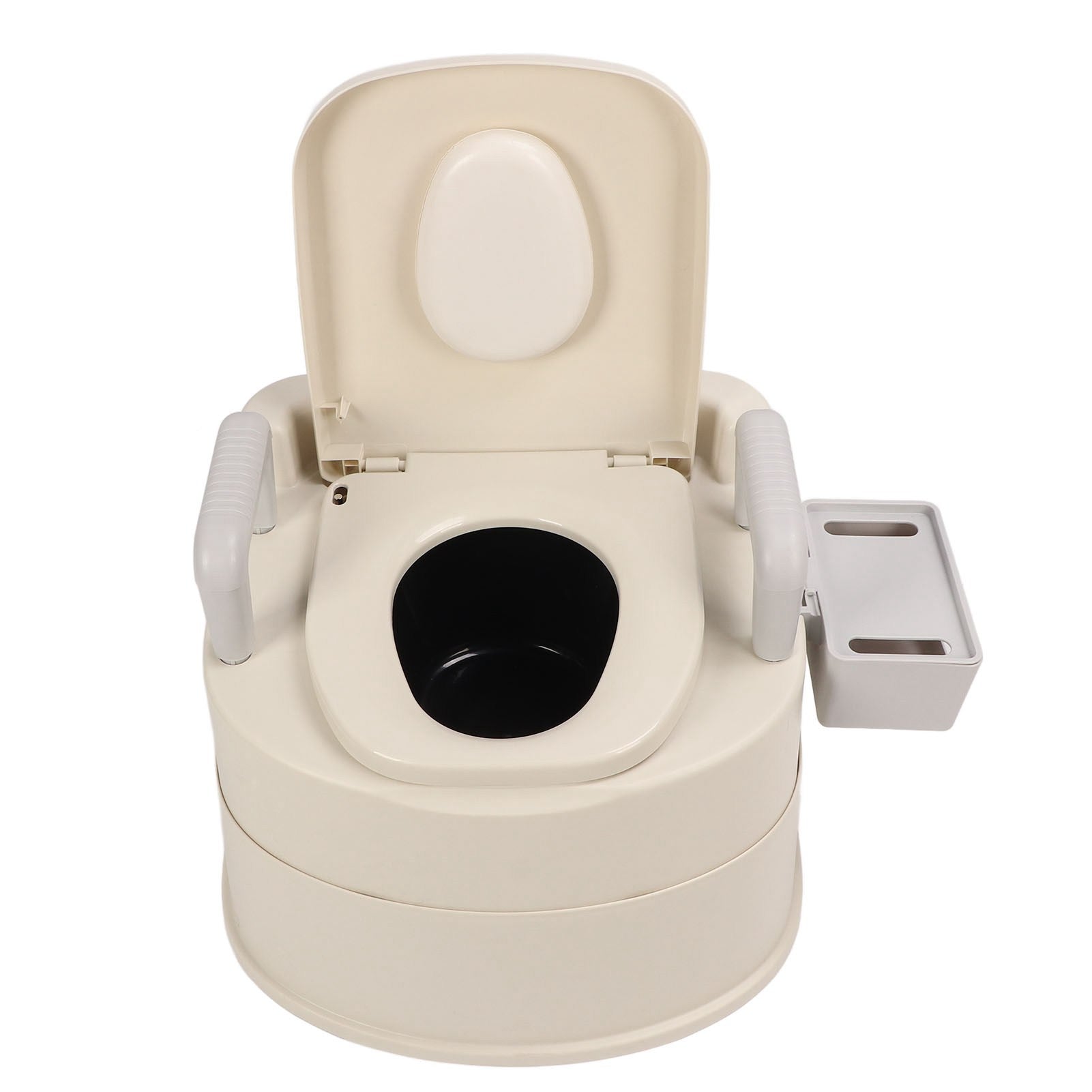 Bedside Commode Toilet for Adult Adjustable Height with Handles Portable Bedside Mobile Solid Toilet for Seniors Disabilities Maternity Type 1