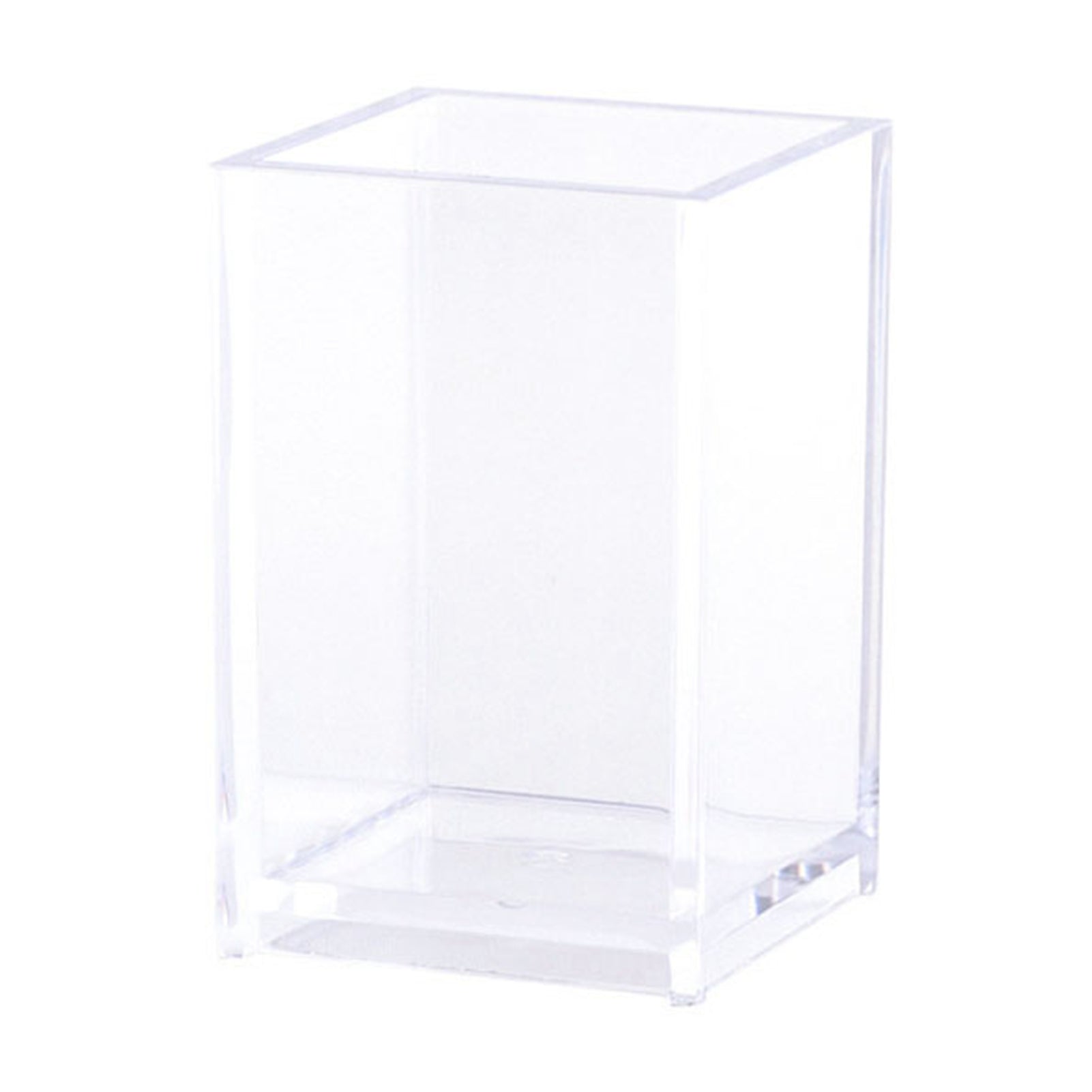 Clear Acrylic Pen Holder Multipurpose Large Capacity Stylish Simple Rectangular Desktop Pencil Organizer