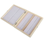 100PCS Biology Glass Prepared Microscope Slides Specimens Wooden Slide Storage Box Case