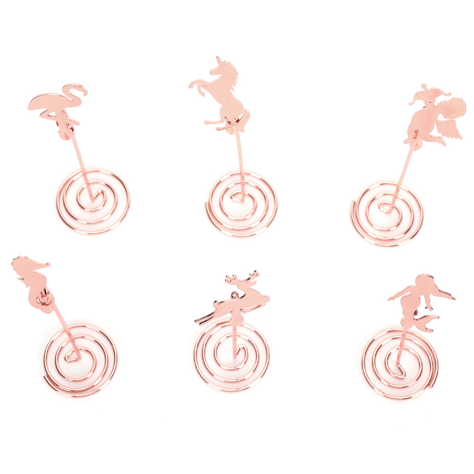 6PCS Desktop Card Clip Elegant Gold Table Number Holders Multifunctional Centerpiece Picture Holder for Wedding Restaurant