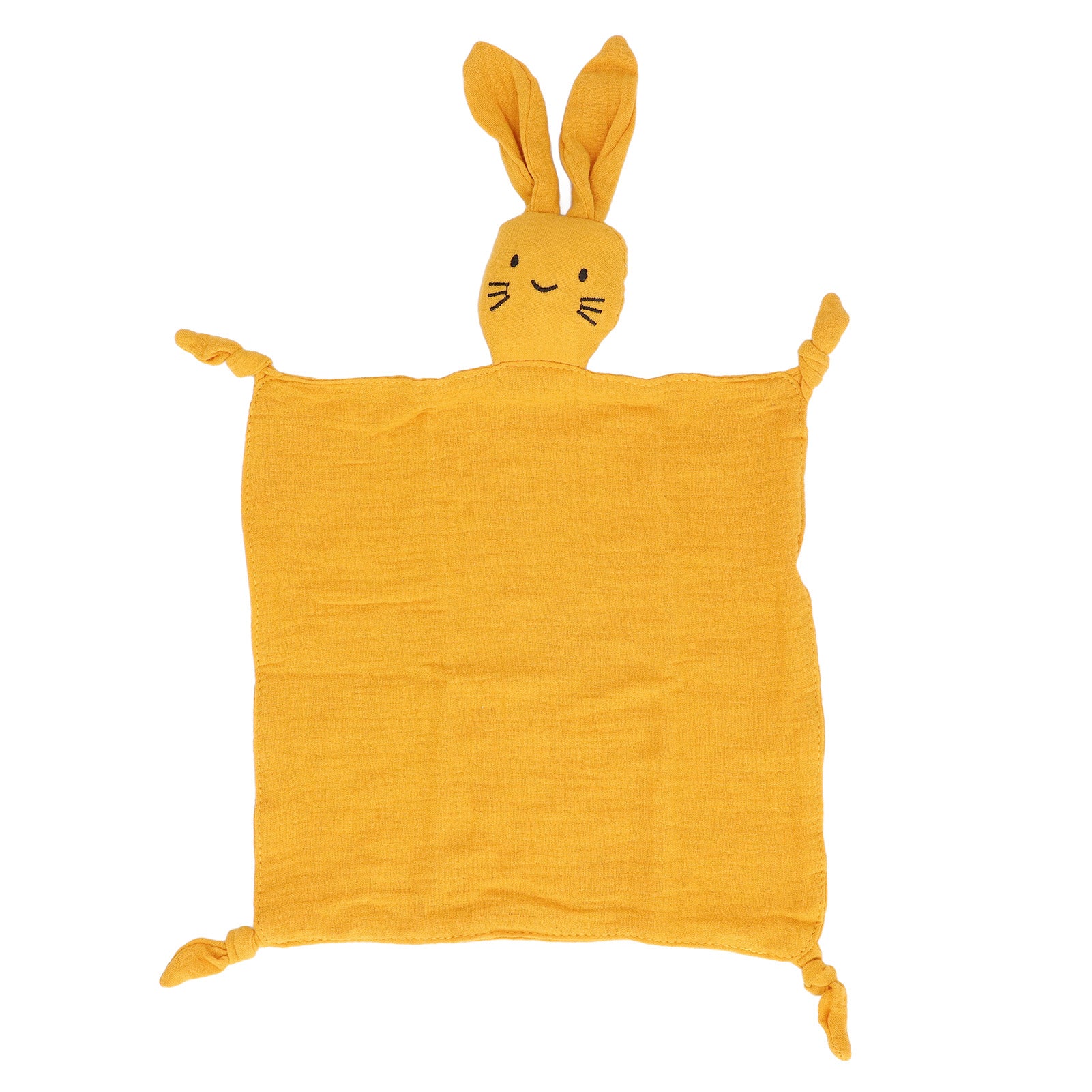 Baby Security Blanket Cartoon Rabbit Soft Skin Friendly Cotton Safe Infants Nursery Bed Blankets for Infants Boy Girl Turmeric