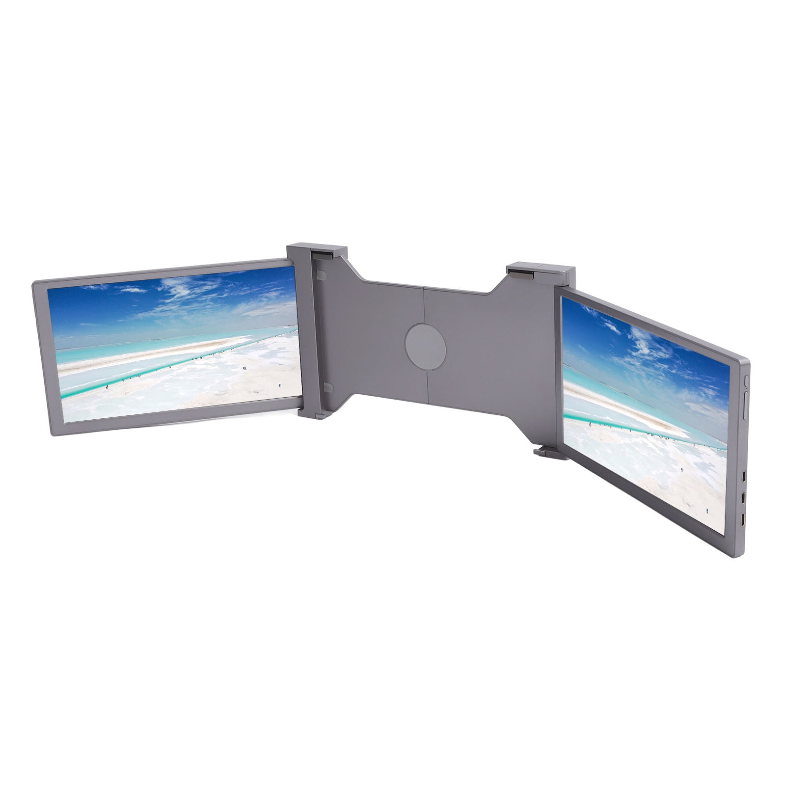 11.6 Inch Laptop Dual Screen Extender FHD 1080P Multifunctional Portable Display for Windows for OS X 13.3in to 14in Laptops Space Gray