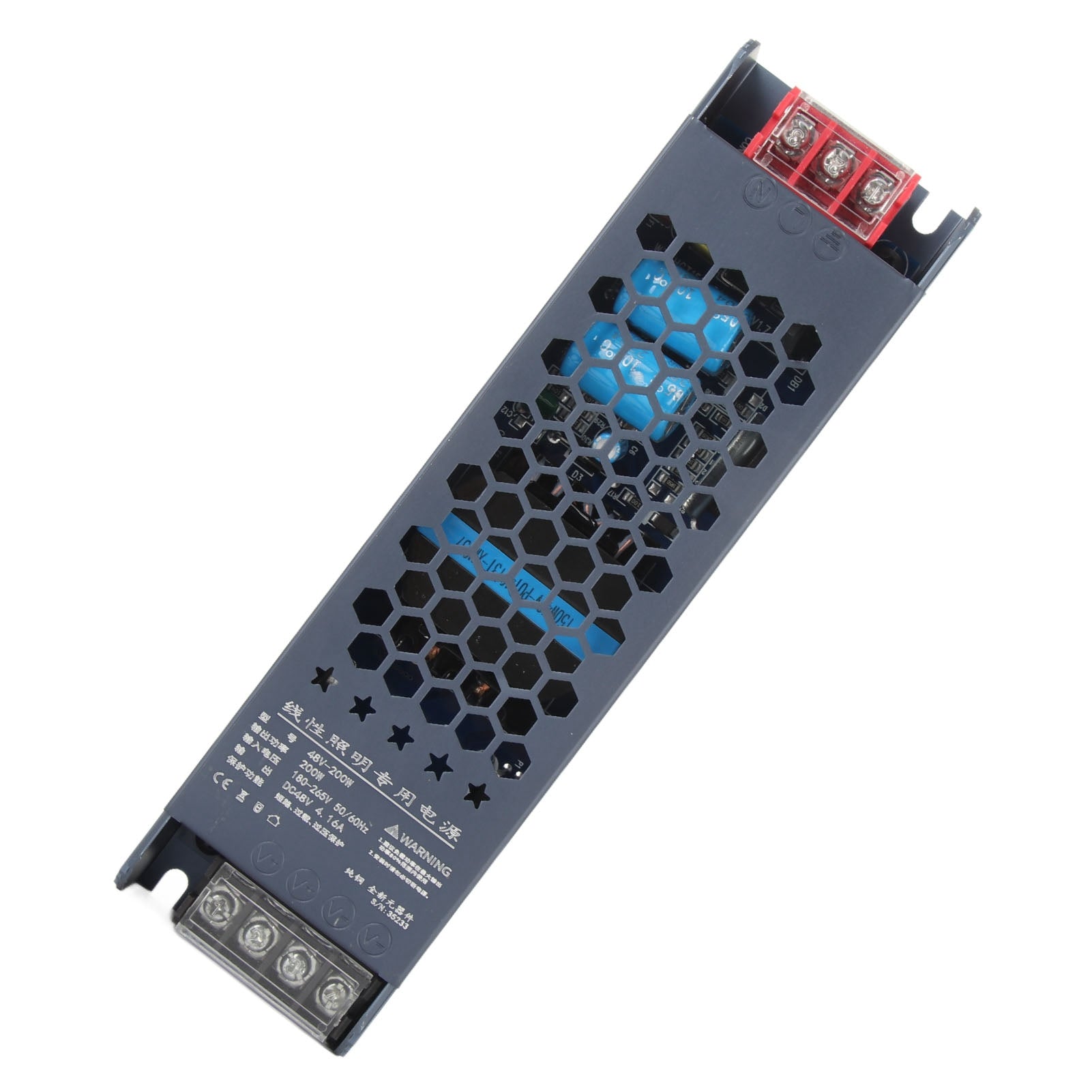 LED Switching Power Supply Driver Magnetic Light Transformer Black Long Strip 48V AC180‑250V