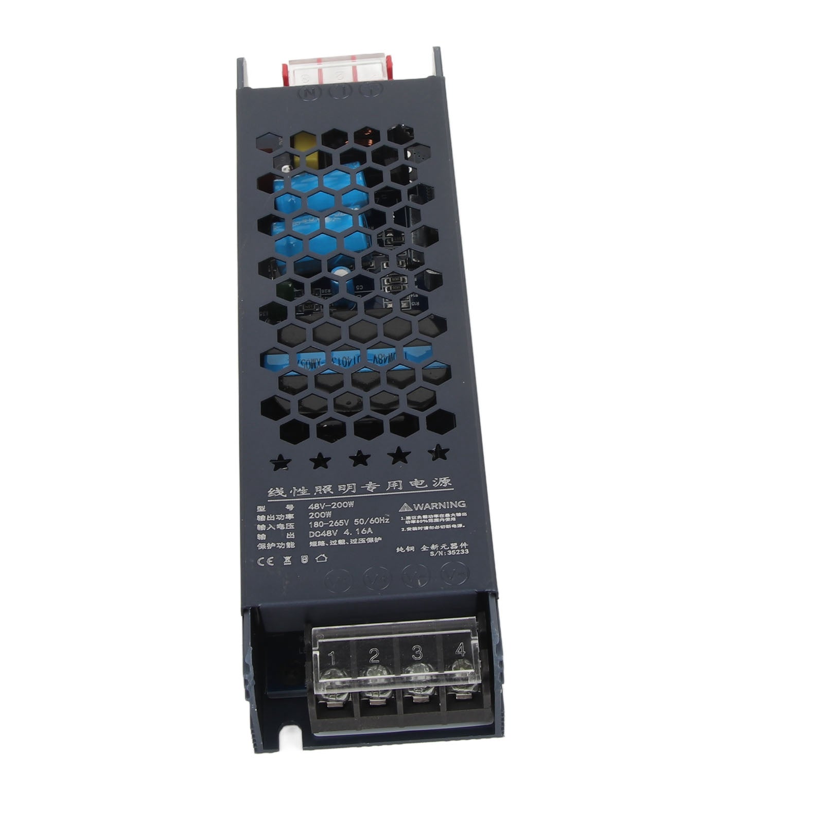 LED Switching Power Supply Driver Magnetic Light Transformer Black Long Strip 48V AC180‑250V