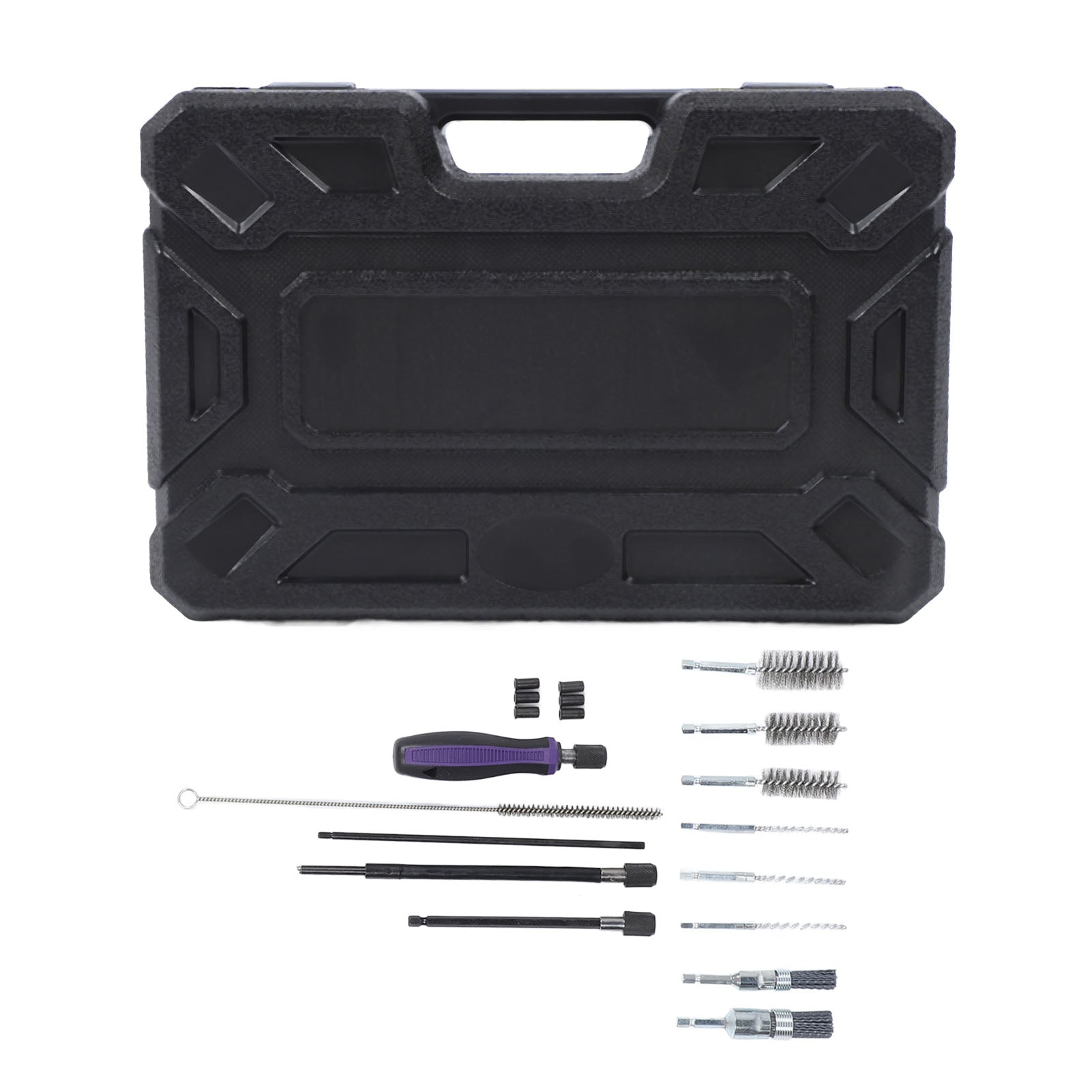 19 Pcs Wire Brush Drill Bore Cleaning Brush Set Twisted Power Drill Cleaning Wire Brush for Fuel Injector Base Car Engine