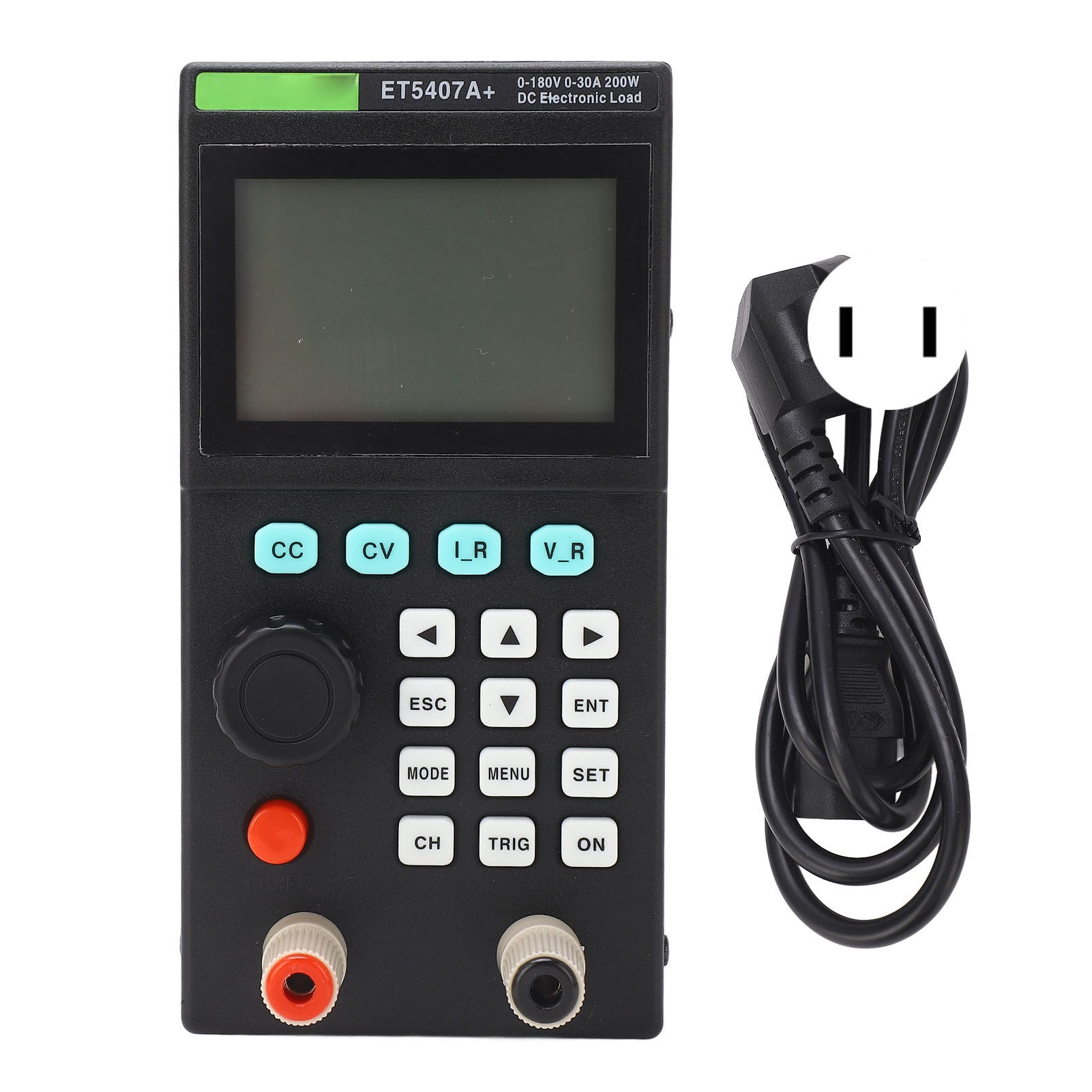 Electronic Load Tester Single Channel LCD Display Programmable DC Load Detector 0‑180V 0‑30A 200W US Plug 110V