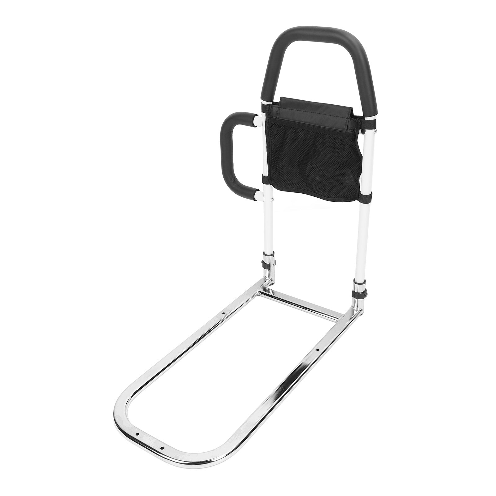 Bed Rail for Elderly U Shaped Dual Handle Assist Grab Bar with Bag Bedside Support Handrail for Patients Pregnant Women