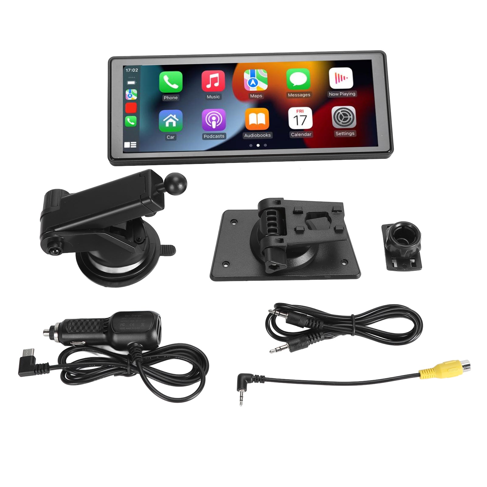 10.26 Inch Touchscreen Portable Car Stereo for CarPlay for Android Auto Double Din Bluetooth Car Radio with FM Voice Control