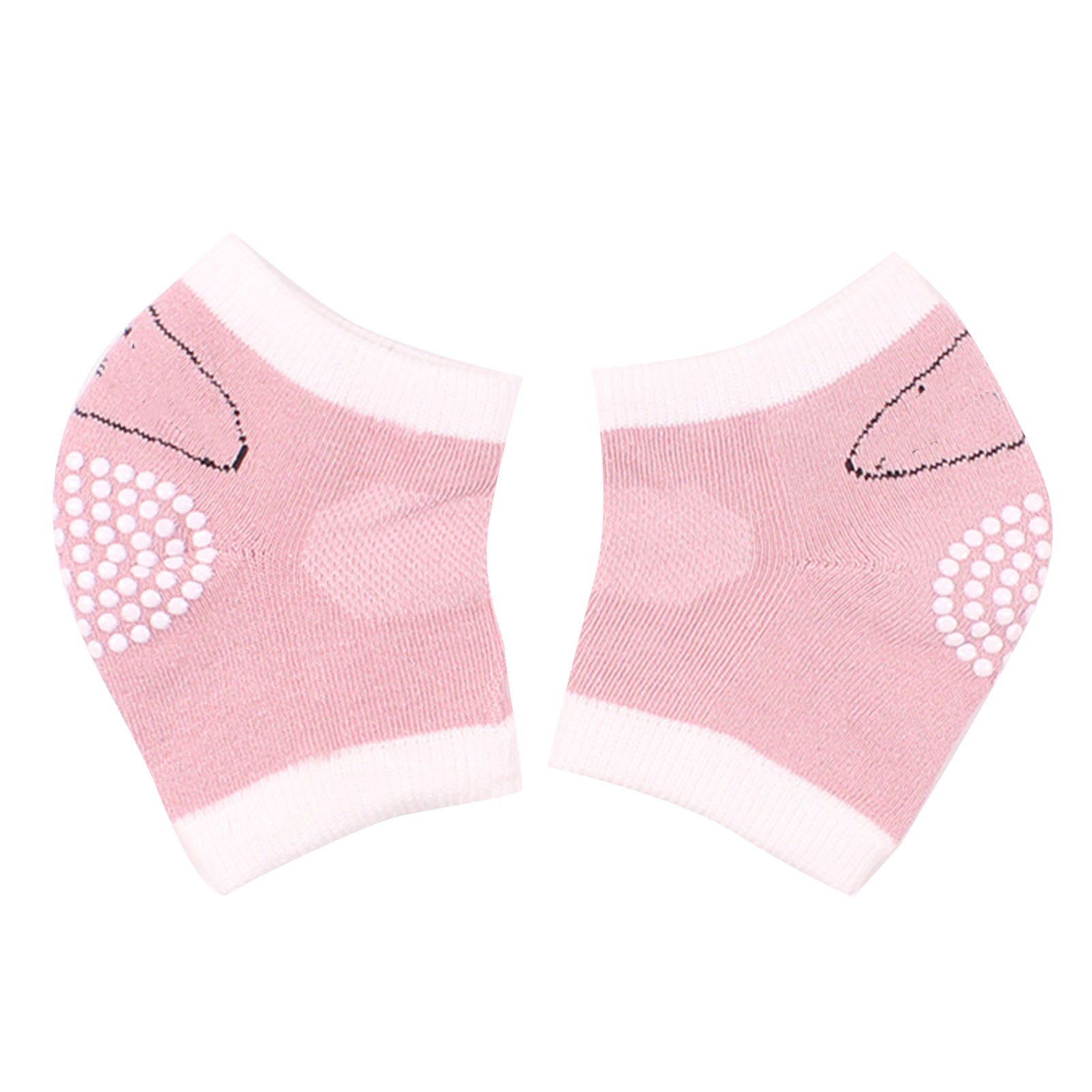 1 Pair Baby Knee Pads for Crawling Anti Slip Skin Friendly Breathable Soft Unisex Baby Knee Protectors Pink