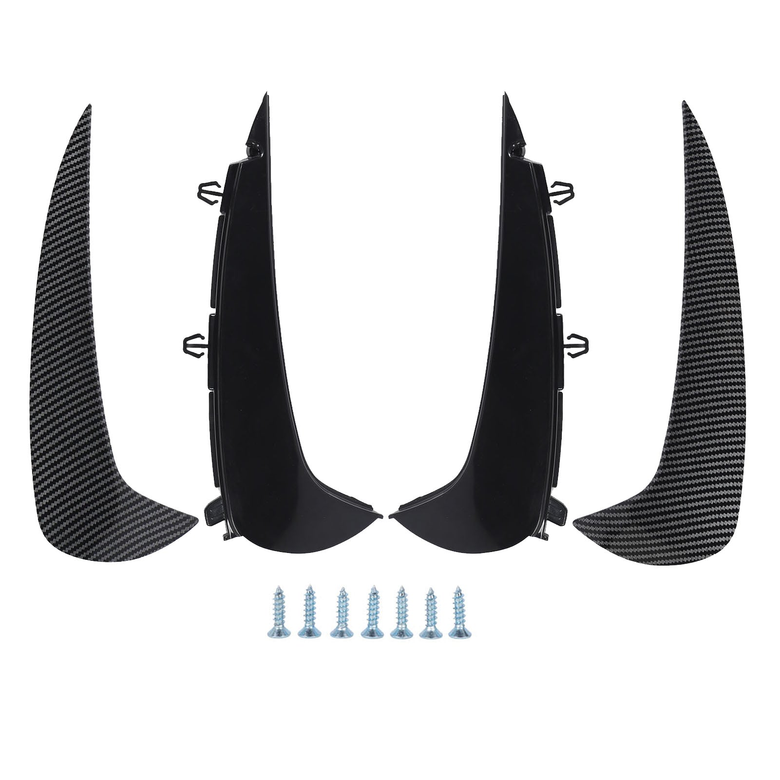 1 Pair Rear Bumper Spoiler Air Vent Cover Left Right Rear Side Splitter Air Vent Trim Replacement for Benz GLC‑Class X254 Line Carbon Fiber Style