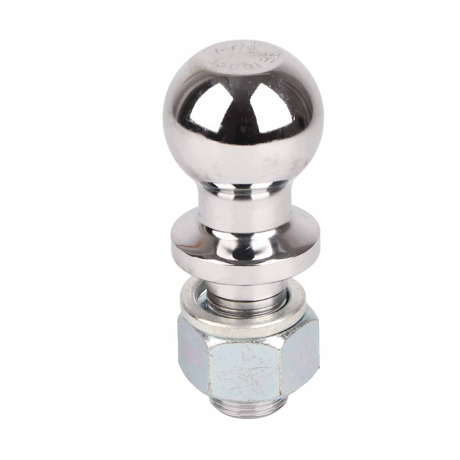 Trailer Hitch Ball Smooth Glossy Surface Compact Structure Rust Proof Strong Strength with Precise Thread 1‑7/8in