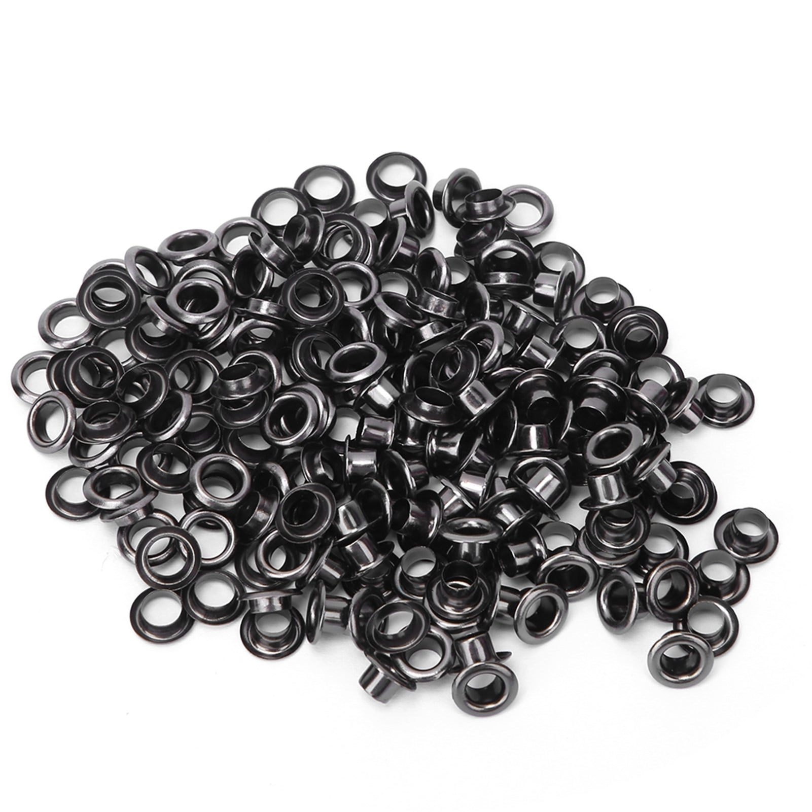 100 Set Brass Eyelet Clothing Bag Accessory Double Side 4mm Eyelet Grommet KitBlack