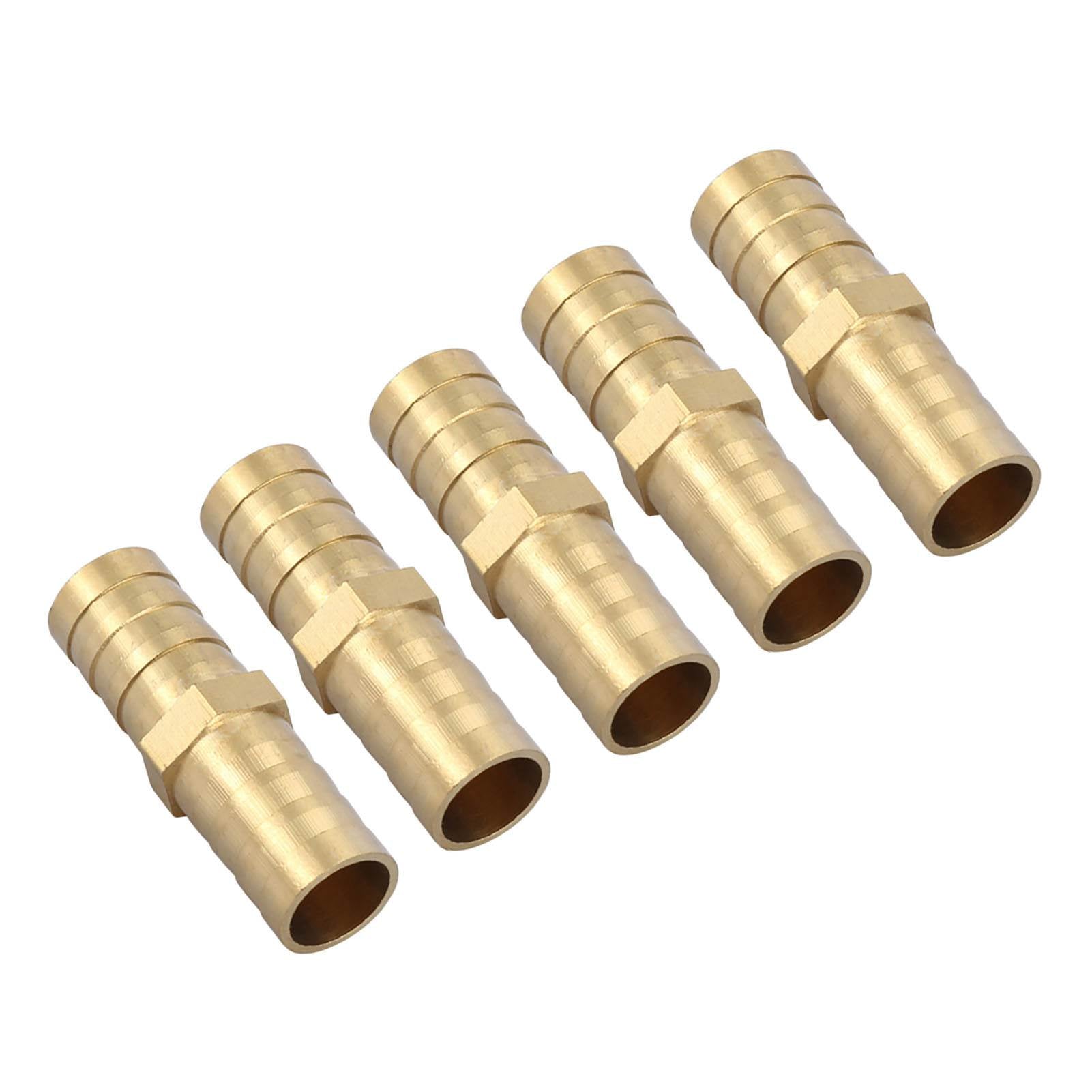 Brass Barbed Straight 2-Way Pipe Connector Tube Joiner Fitting 6/8/10/12/14/16/20mm