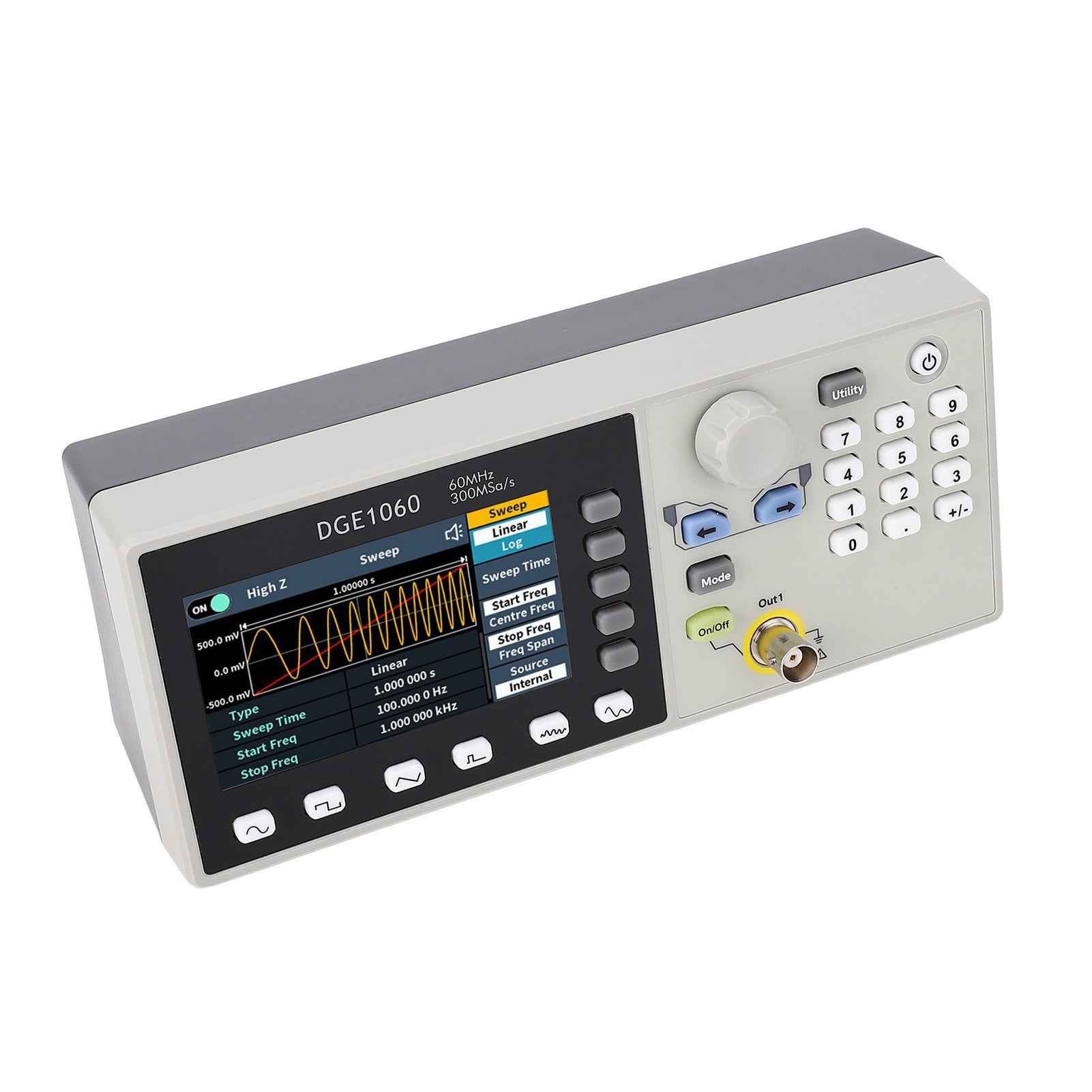 Single Signal Generator 60MHz Wide Amplitude and Frequency Range Arbitrary Waveform Generator 100‑240V EU Plug