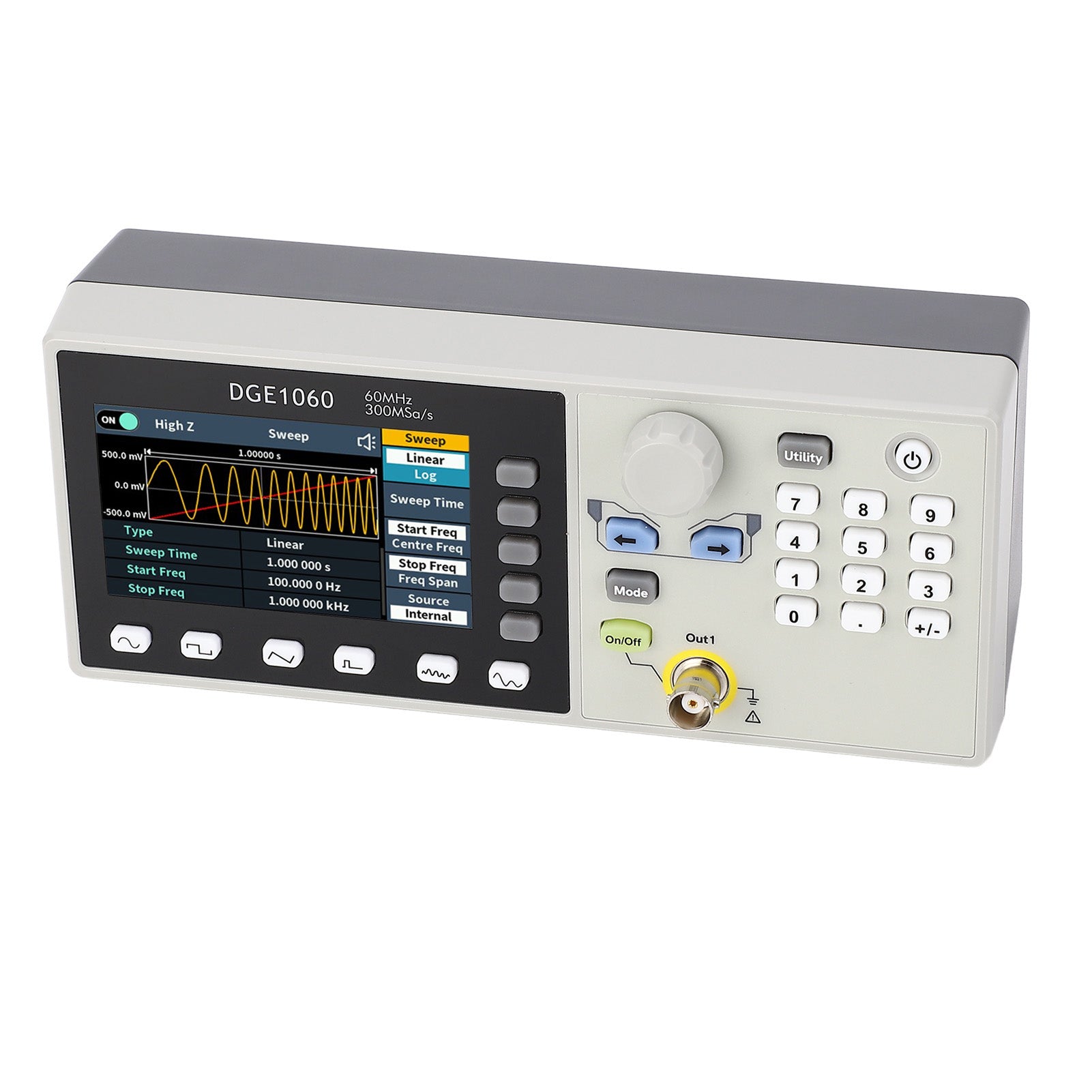 Single Signal Generator 60MHz Wide Amplitude and Frequency Range Arbitrary Waveform Generator 100‑240V EU Plug