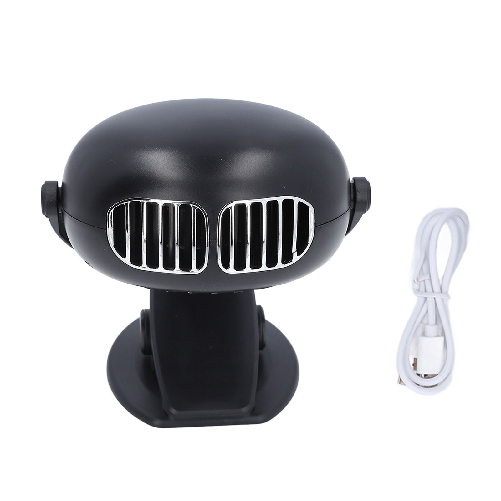 Clip On Bladeless Fan Low Noise USB Rechargeable Portable Desk Fan for Baby Stroller Outdoor Use Black