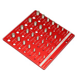 Nut and Bolt Thread Checker 28 Holes Wall Mount Inch and Metric Thread Checker Bolt Nut Identifier Gauge