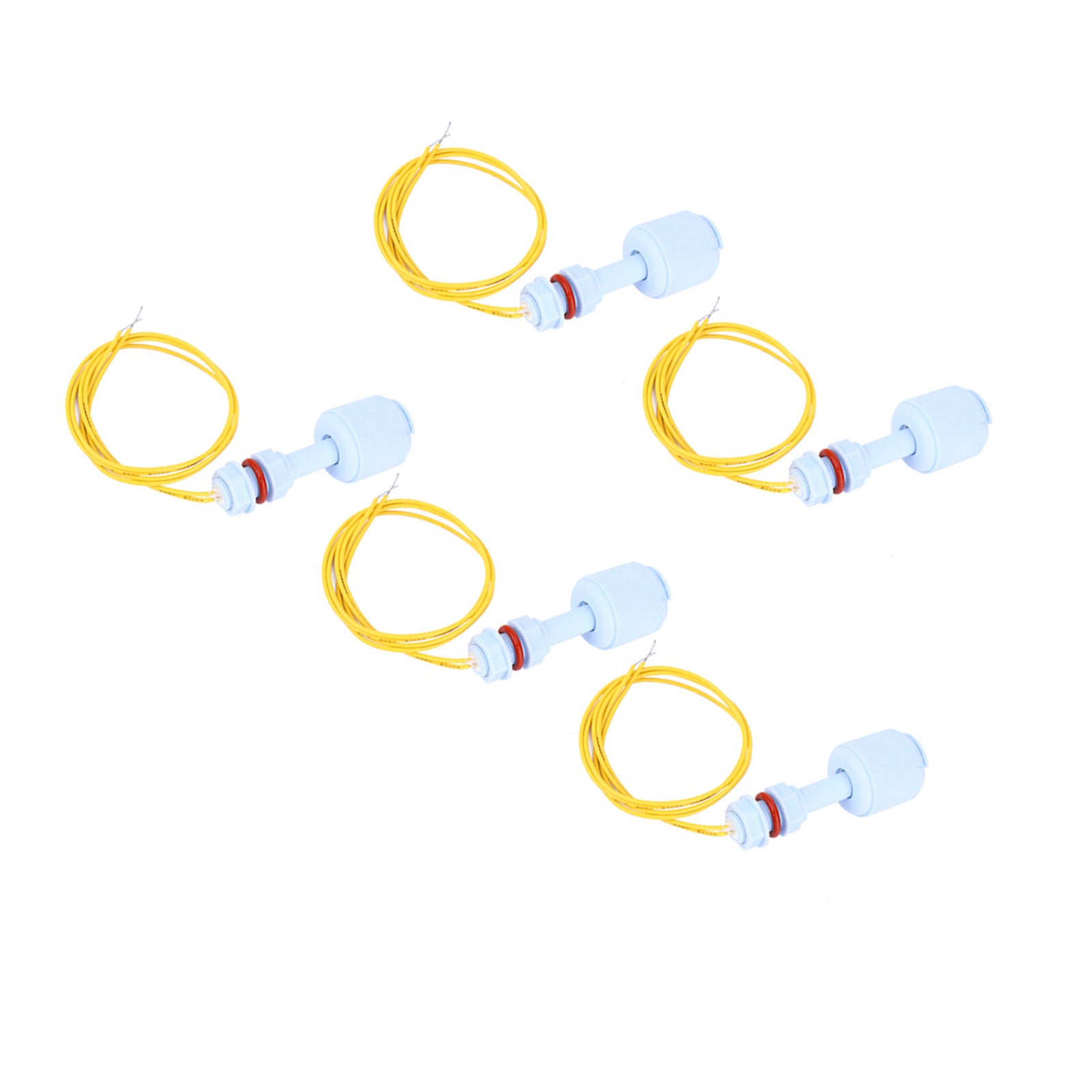 5pcs PP Plastic Float Switch Water Tank Pool Liquid Level Sensor Controller Blue P5210
