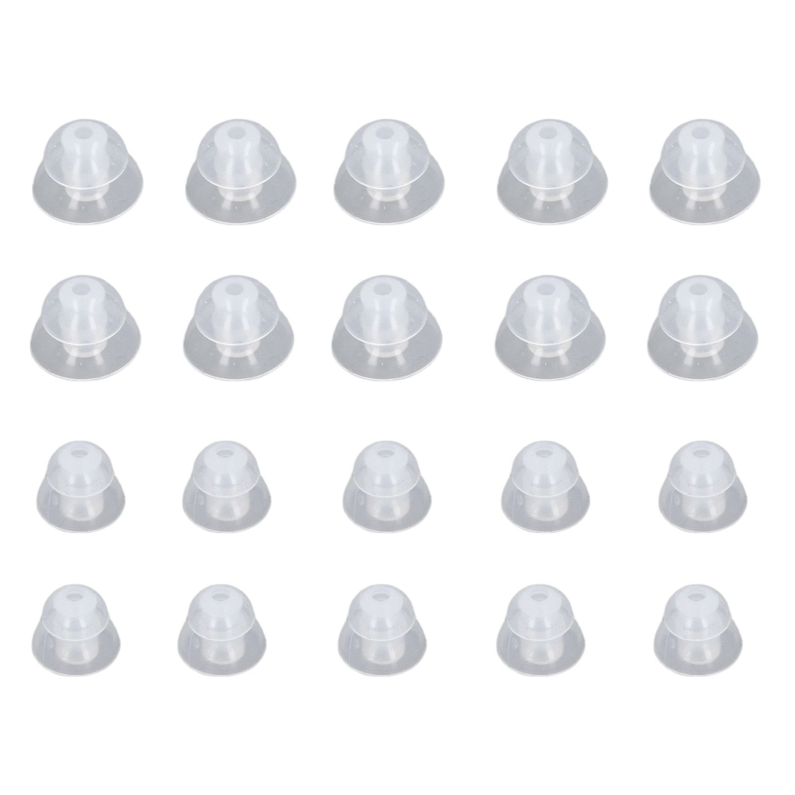 20pcs Sound Aid Earbuds Silicone Ear Tips Replacement Soft Comfortable Pocket Sound Aid Domes for Sound Aids Earphones Large and Small