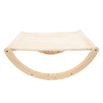 Wooden Cat Hammock Foldable Antislip Easy To Assemble Elevated Pet Hammock Bed Furniture for Indoor Cat Plush Style