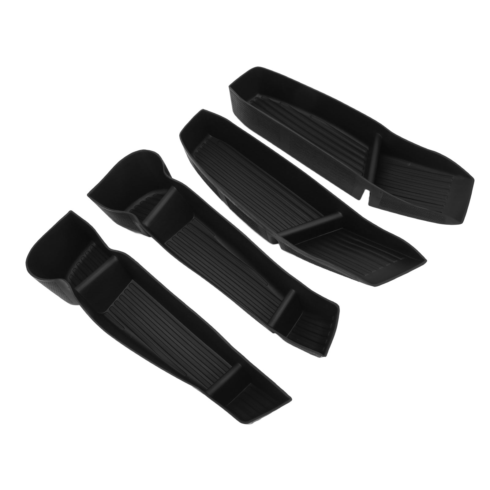 4PCS Door Side Storage Box Interior Organizer Replacement for Tesla Model Y 2020‑2023