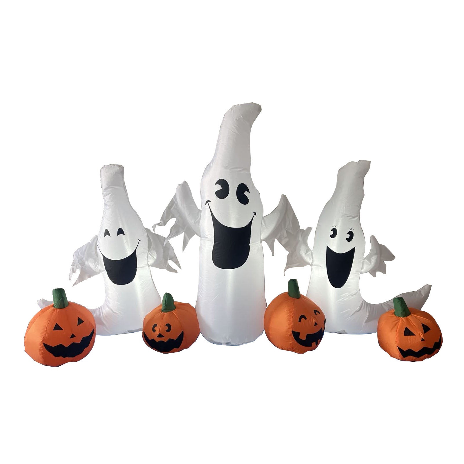7.54FT Inflatable Ghost Pumpkin Halloween Cute Outdoor Decorations with LED Light for Home Lawn Garden