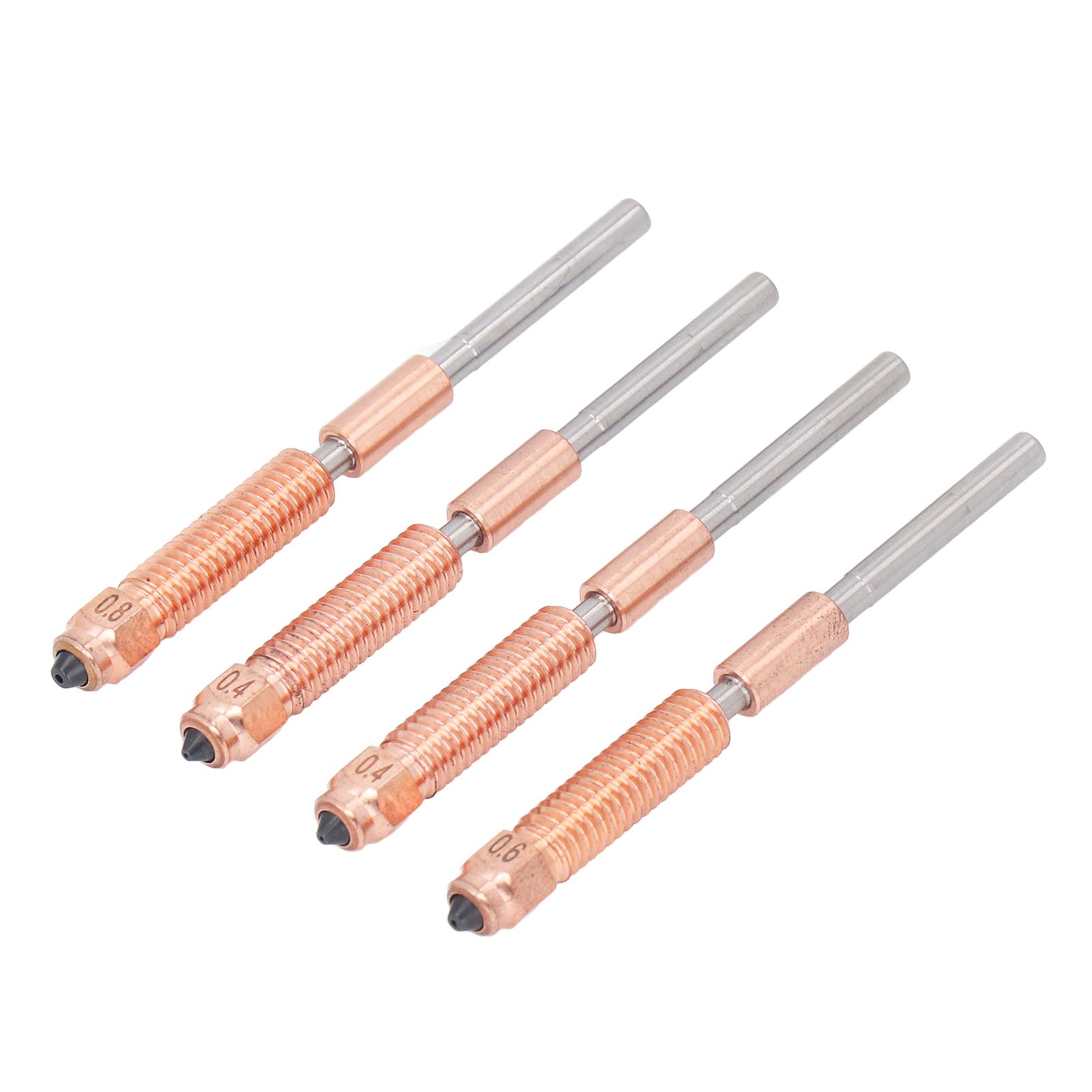 4PCS Integrated Printing Nozzles 0.4mm 0.6mm 0.8mm All Metal Heatbreak Nozzle Replacement for Ender 3 V3