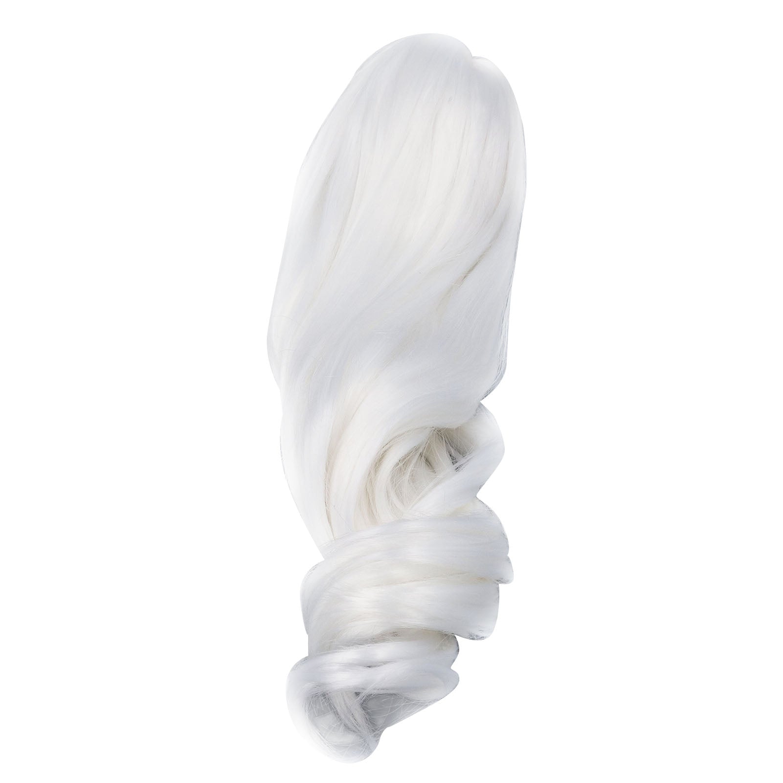 Doll Wig Long Curly Soft Silk Comfortable Touch 1/3 Ball Jointed Doll Hair for 22‑23cm Head Circumference Moon White
