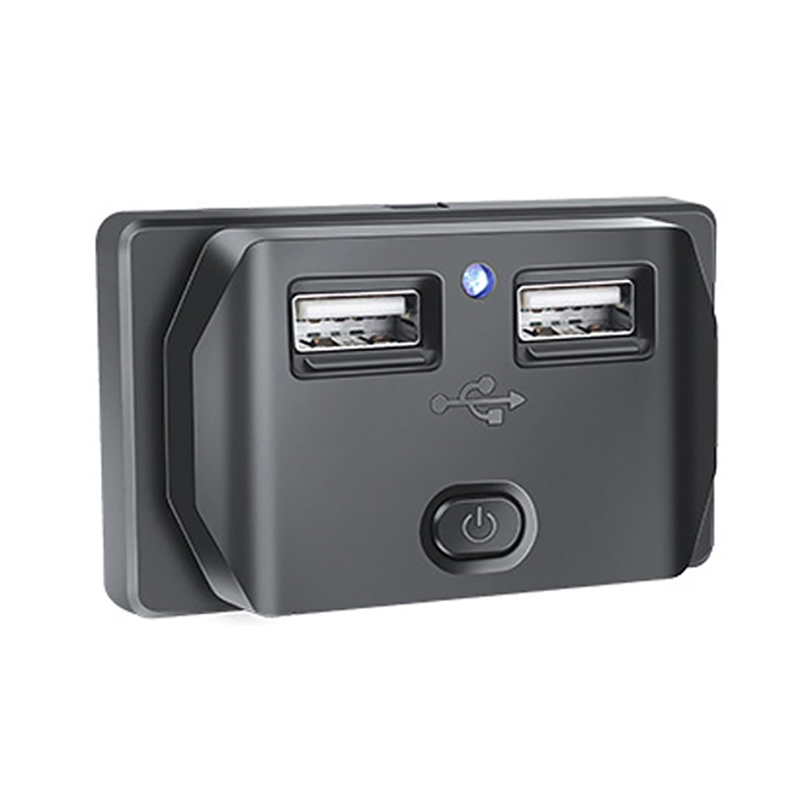 Car USB Socket with Cap, Dual Port Quick USB Charge Adapters with Switch Universal for Cars Bus RV Boat ATV Truck