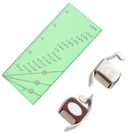 Seam Allowance Ruler and 2 Magnetic Seam Guide for Sewing Machine 1/8” to 2” Straight Line Hems Sewing Ruler for Sewing Gauge with 1/4” Pivot Point and 45 Degree Trim Line