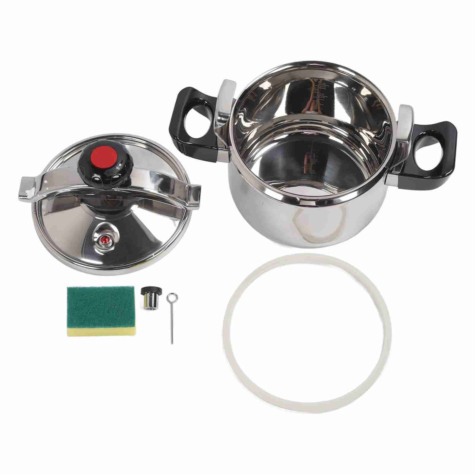 Stainless Steel Pressure Cooker Anti Explosion Large Capacity Commercial Stovetop Induction Compatible Pressure Pot for Cooking 11L