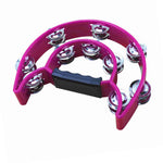 Handheld Tambourine Double Row Handbell Ergonomic Handle Grip Tambourine for KTV Party