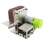 Mini Belt Sander Electric Sanding Polishing Grinding Machine 7 Variable Speed with 10 Sanding Belts for Polishing Wood Acrylic Metal