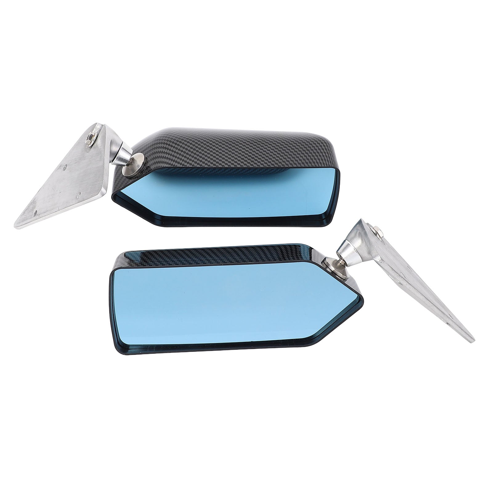 Pair Car Universal Side Mirror Adjustable for Carbon Fiber Style Retro Waterpfoof UV Protection