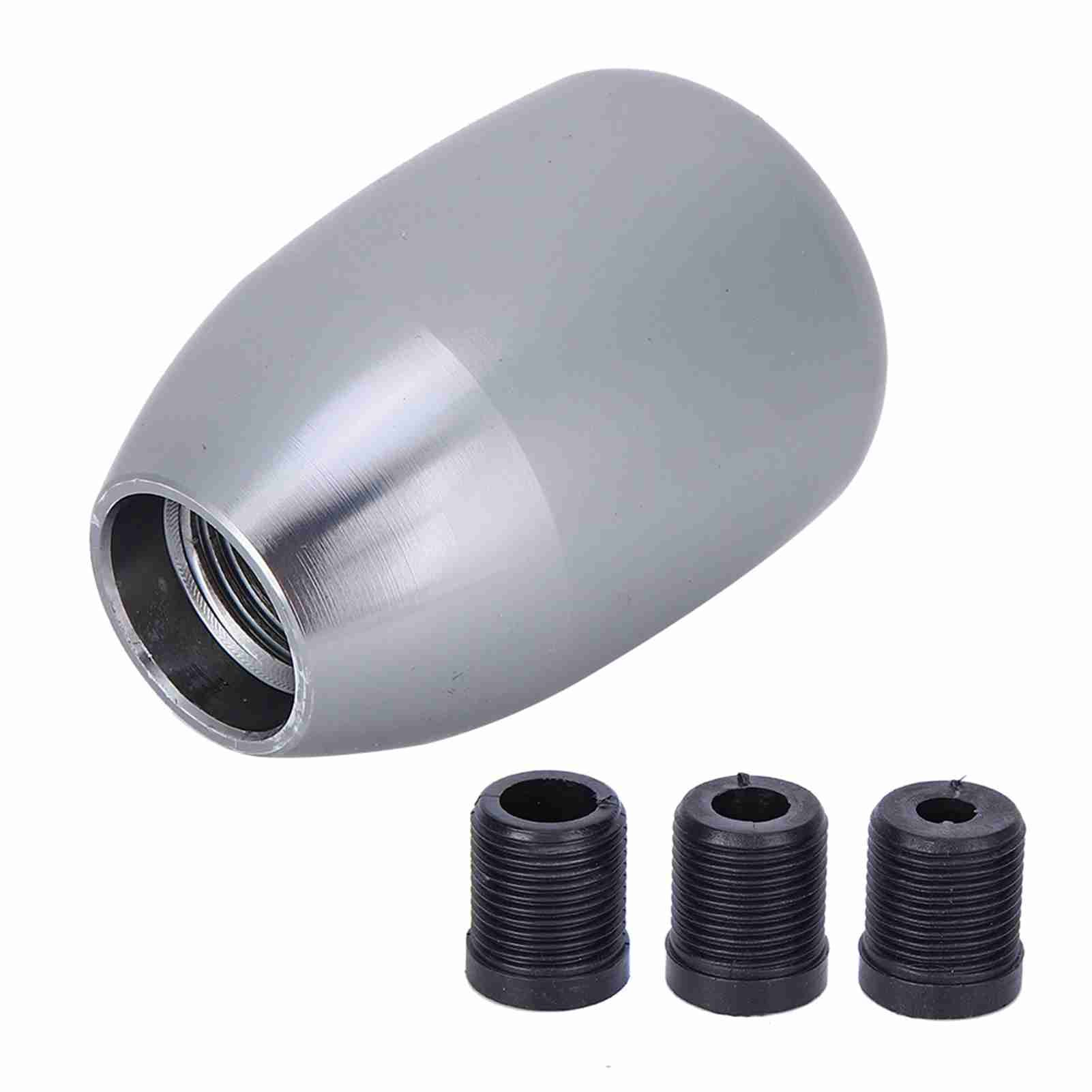 Car 5 Speed Manual Gear Shift Knob Shifter Lever Stick with 3 Adapters 8/10/12mm (Titanium)