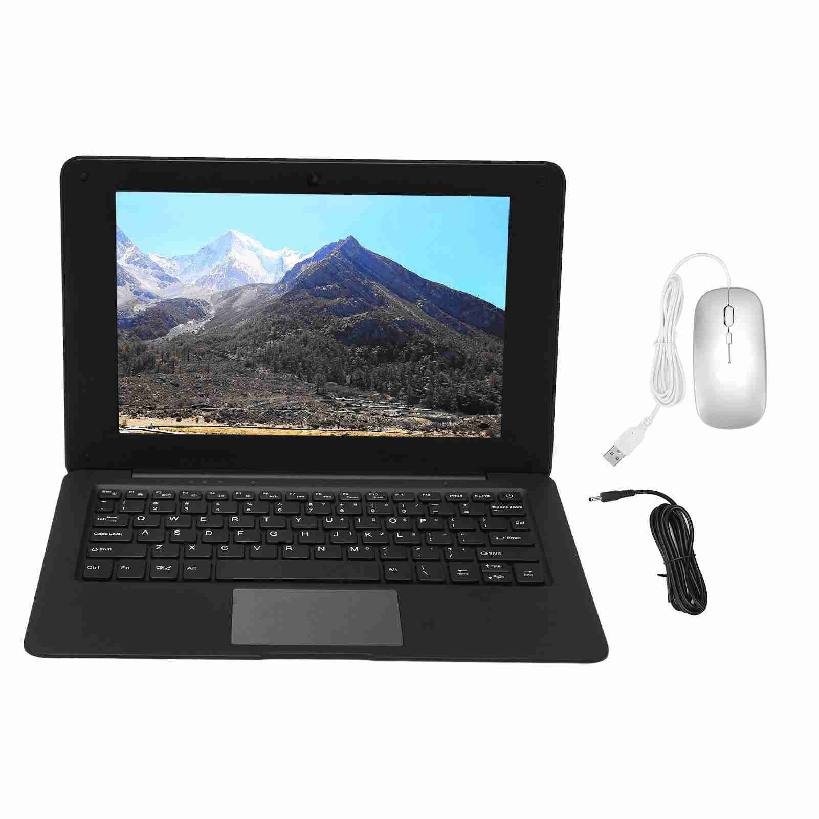 10.1 Inch Laptop LCD Display 64G ROM Dual Core 2.4GHz 2500mAh Laptop Computer for Office Travel Home 100‑240V UK Plug 6G RAM 64G ROM