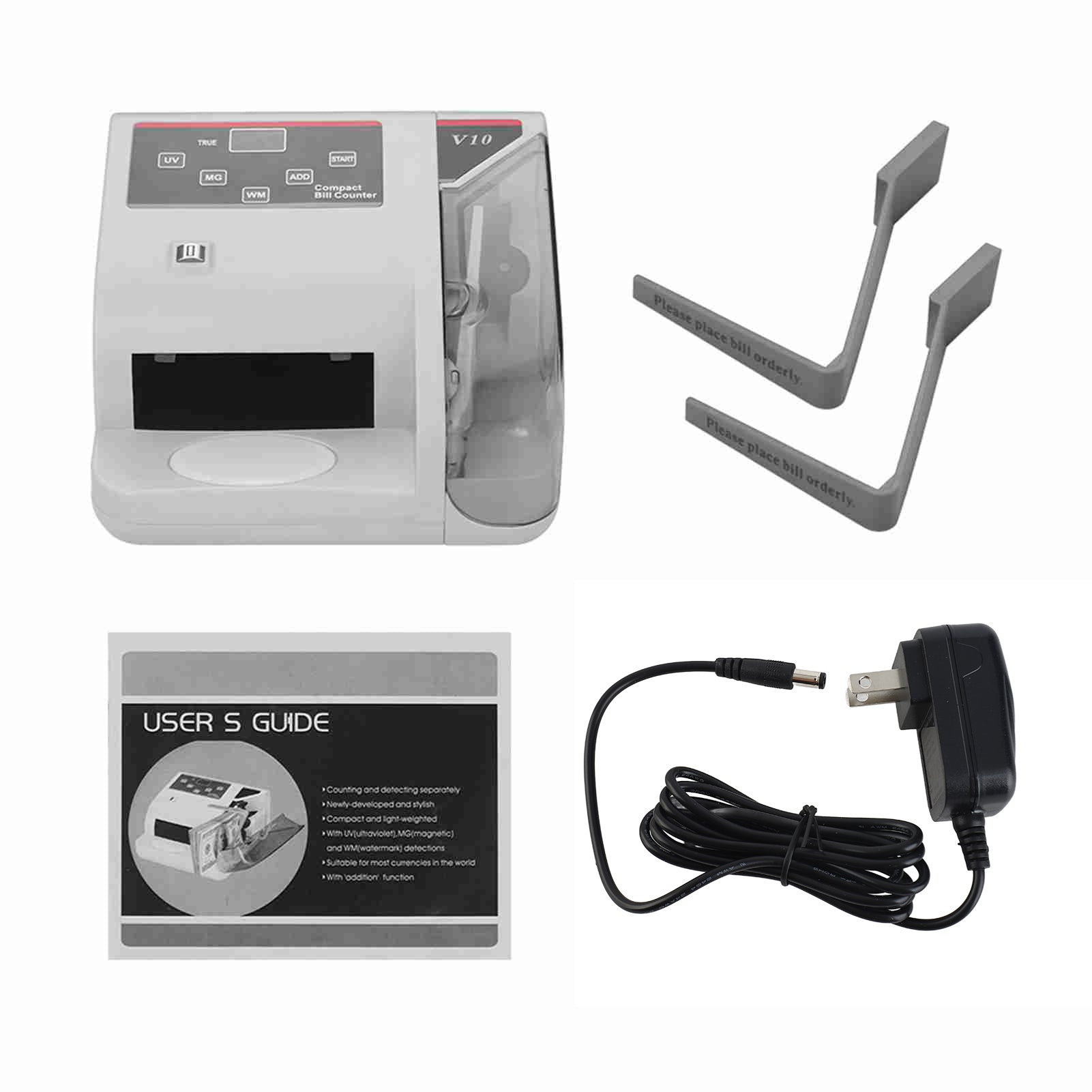 Portable Mini Money Counter 3 Digits LED Display Screen Bill Counting Machine with UV MG WM Detection