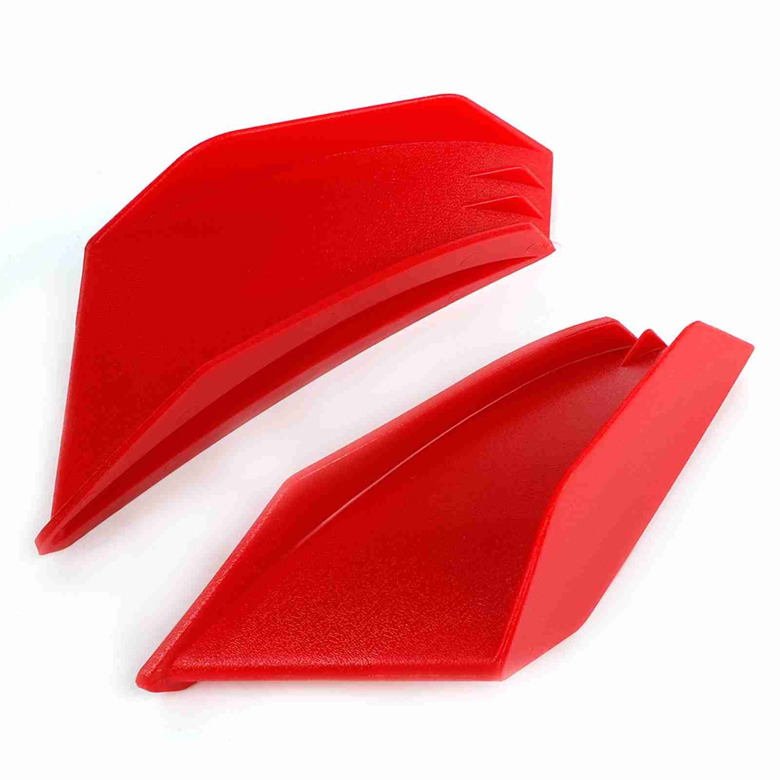 1 Pair Universal Motorcycle Winglet Aerodynamic Wing Kit Fit For Honda Yamaha (Red)