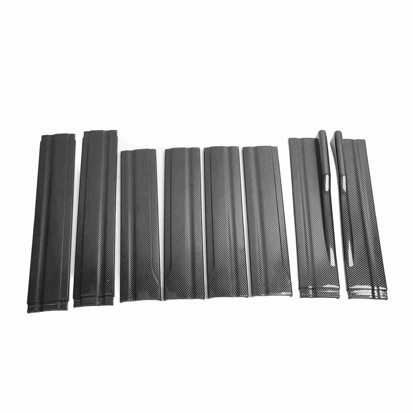 Car Side Skirts 2M/78.7inch Universal Rear Side Skirts Winglets Diffusers For Accord Civic Glossy Carbon Fiber Pattern