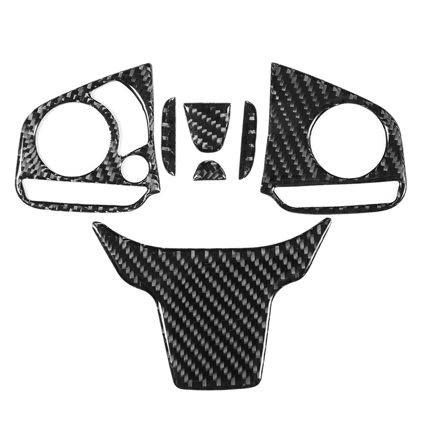 Carbon Fiber Steering Wheel Button Switch Panel Trim Cover Fits for Honda Civic 10th FC/FK  2016-2019Type A