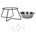 Stainless Steel Cat Food Bowl Raised Pet Dishes Bowl with Metal Stand for Water and Food Cats and Small Dogs